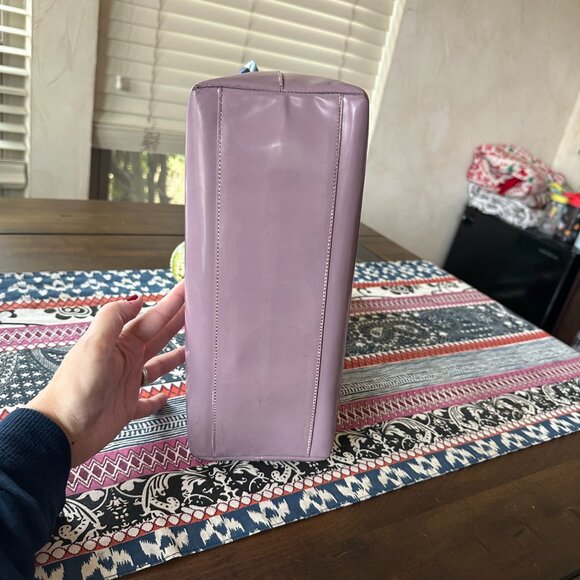 Prada Light Purple Patent Leather Clear Handle Handbag, with Auth card, Vintage - Picture 7 of 16